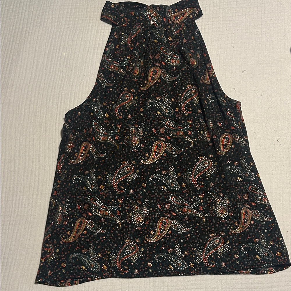 JCrew Paisley Print Halter Neck Blouse